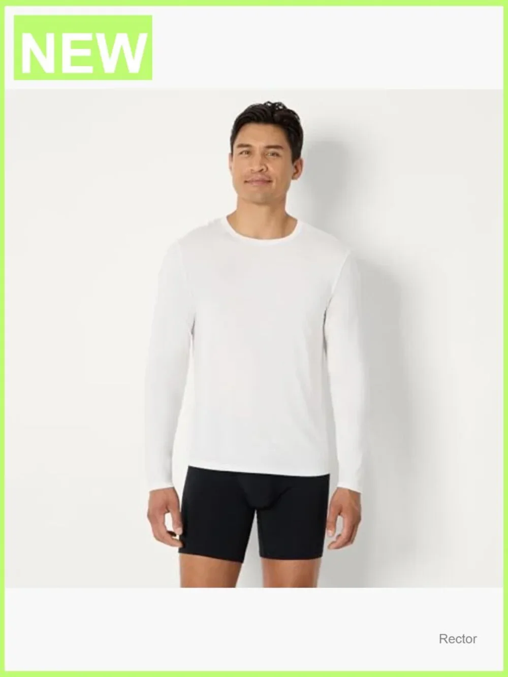 Men's Long Sleeve Undershirt Super Soft Modal Pack of 2 Slim Fit Crew Neck